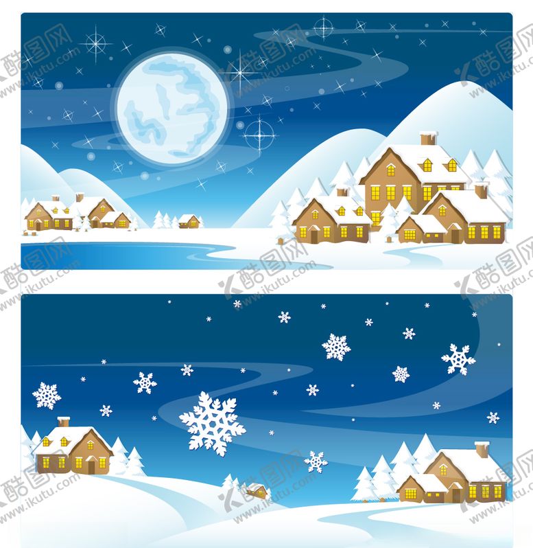 编号：38723606142354059248【酷图网】源文件下载-冬季雪景