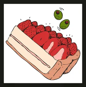 手绘蛋糕甜点
