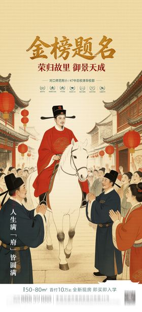 金榜题名地产海报