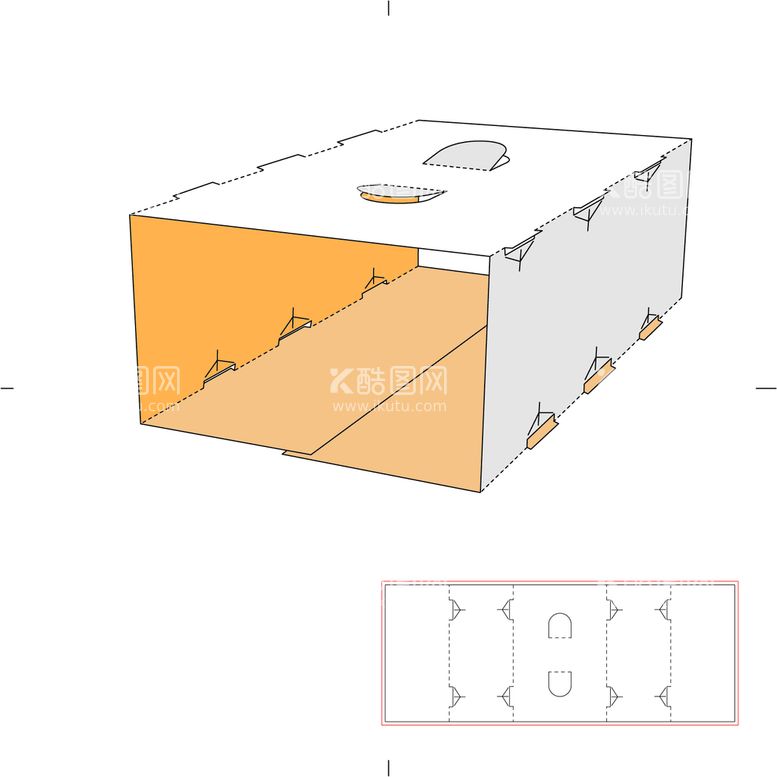 编号：83802310182117595296【酷图网】源文件下载-包装盒刀版图