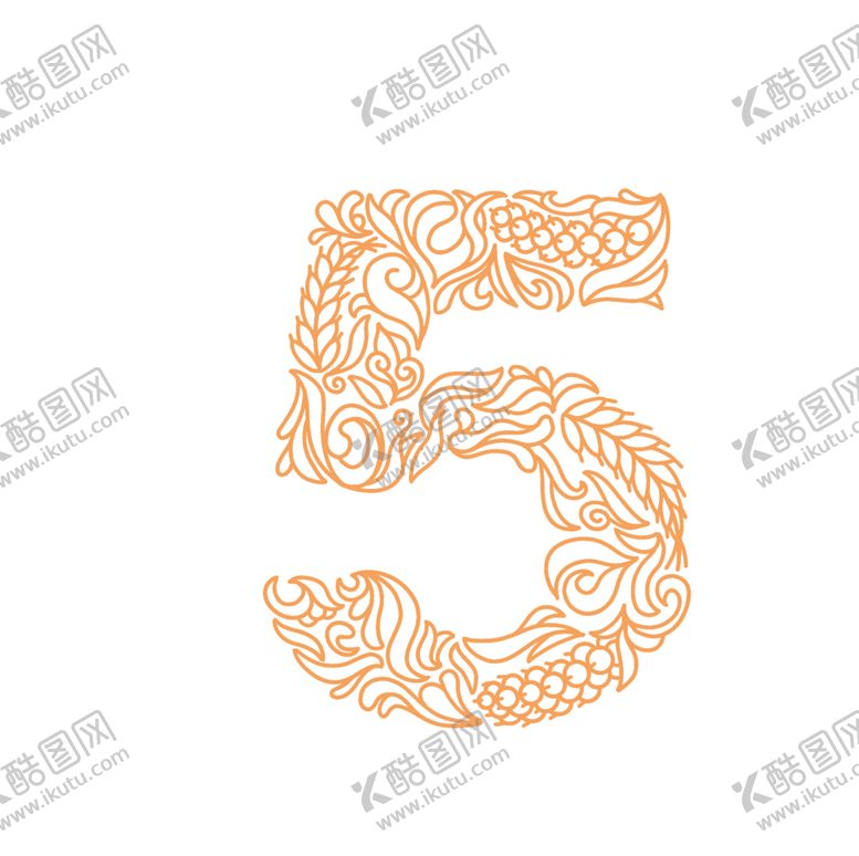 编号：30225604302235399795【酷图网】源文件下载-古典数字5