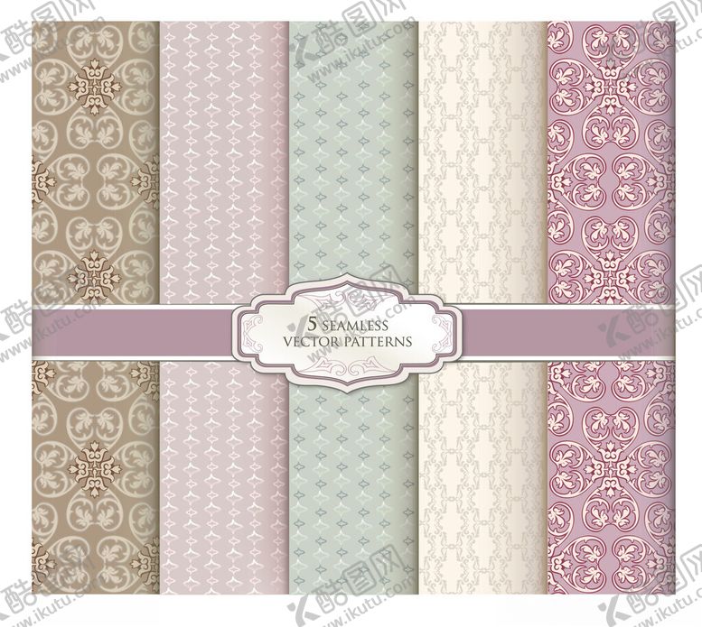 编号：50523911182115363167【酷图网】源文件下载-复古花纹纸张素材集合