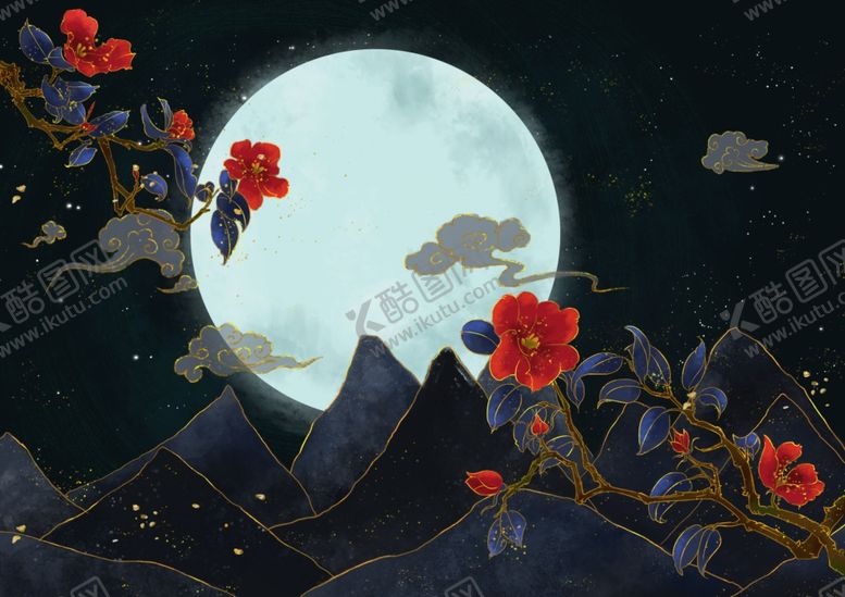 编号：26477310161327008711【酷图网】源文件下载-中国风背景墙壁画