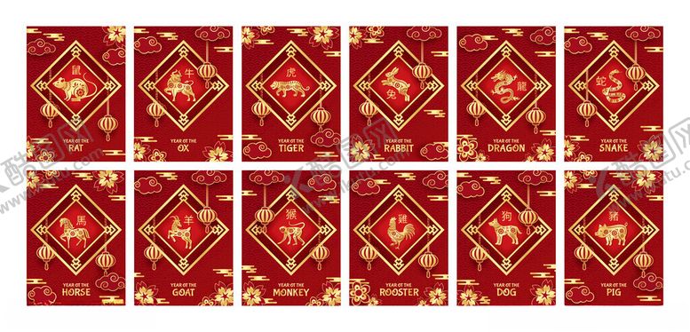编号：82268010062111532413【酷图网】源文件下载-十二生肖