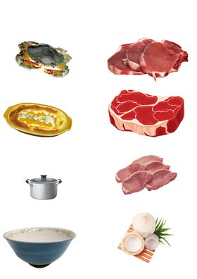 成块的食物肉