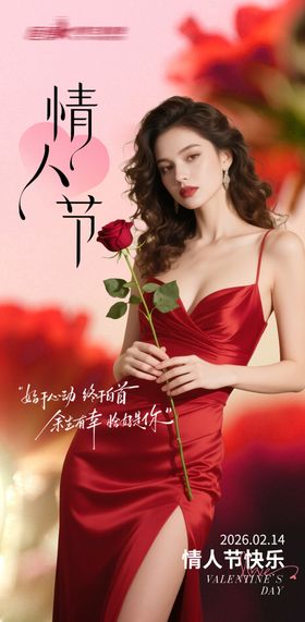 医美私密美业情人节海报