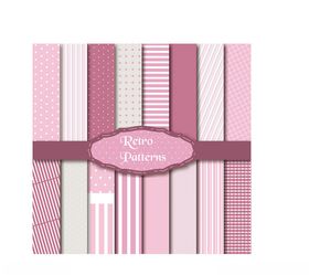 粉色条纹贺卡设计图案