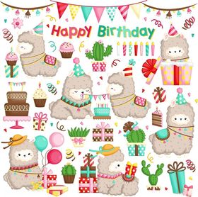 生日派对羊驼装饰元素