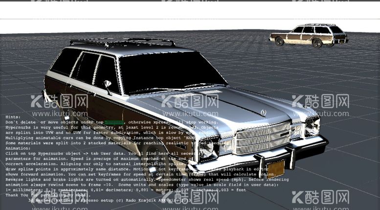 编号：69074110280547524295【酷图网】源文件下载-C4D模型普利茅斯 货车