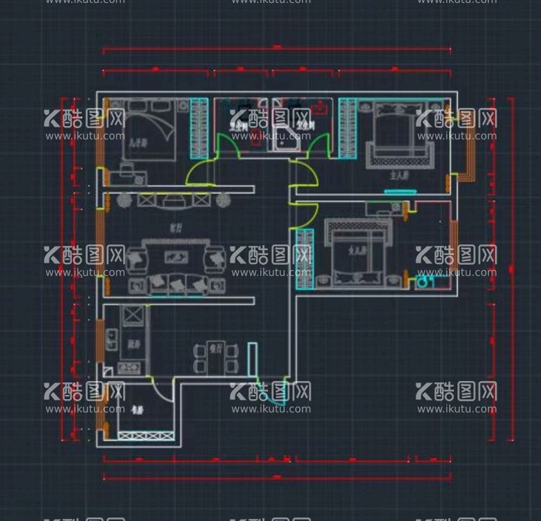 编号：87299401260430135912【酷图网】源文件下载-户型图