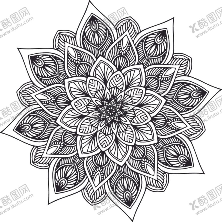 编号：95961609191503505309【酷图网】源文件下载-曼陀罗花纹