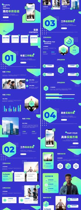 商务简约年终总结PPT