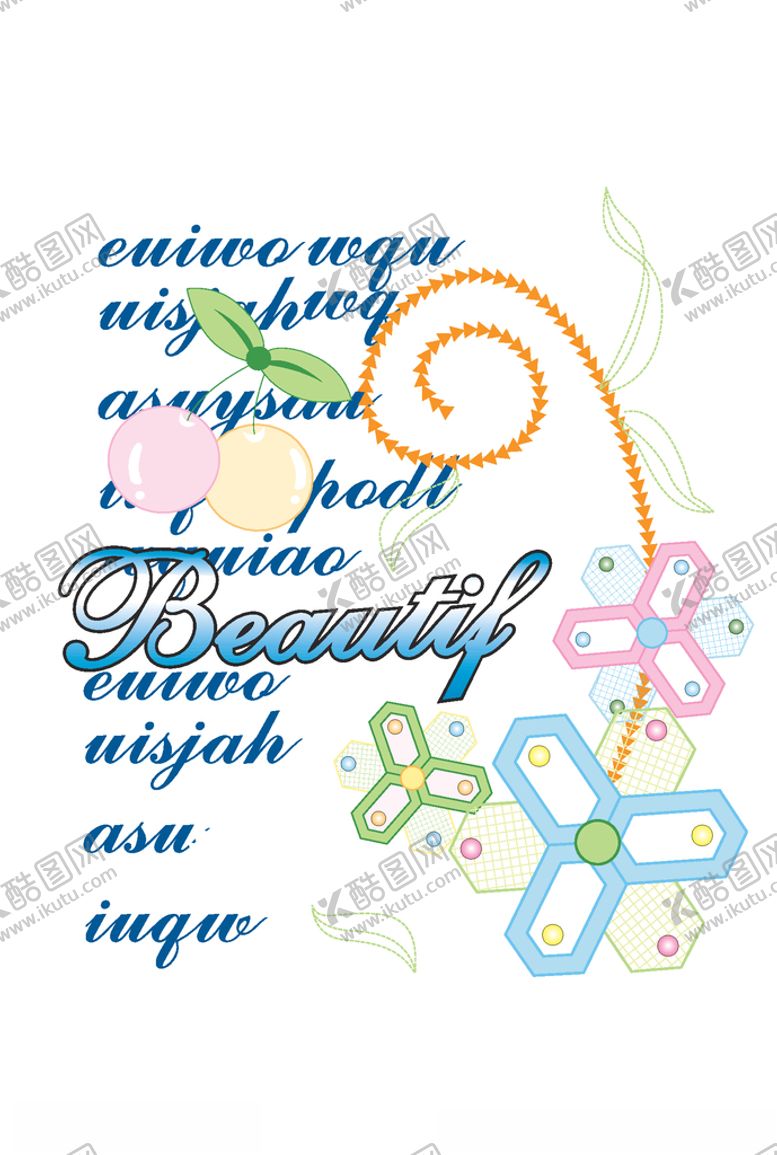 编号：19164310040401559851【酷图网】源文件下载-字母印花