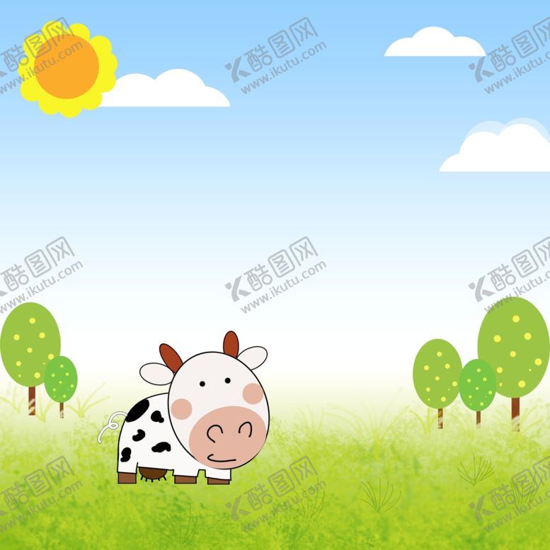 编号：38078709150949016558【酷图网】源文件下载-卡通奶牛