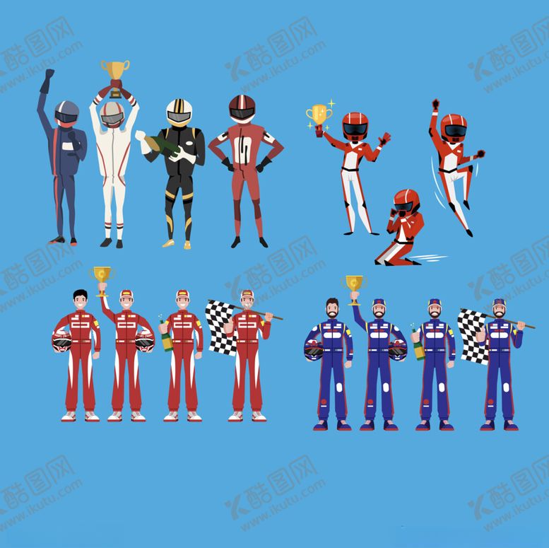 编号：62364104242007526600【酷图网】源文件下载-多样运动角色形象展示