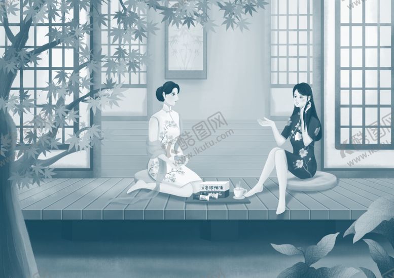 编号：24600810191229118855【酷图网】源文件下载-古风插画