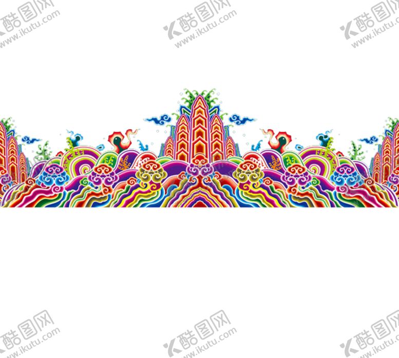 编号：98791410110754265918【酷图网】源文件下载-中国传统纹样房檐补子海