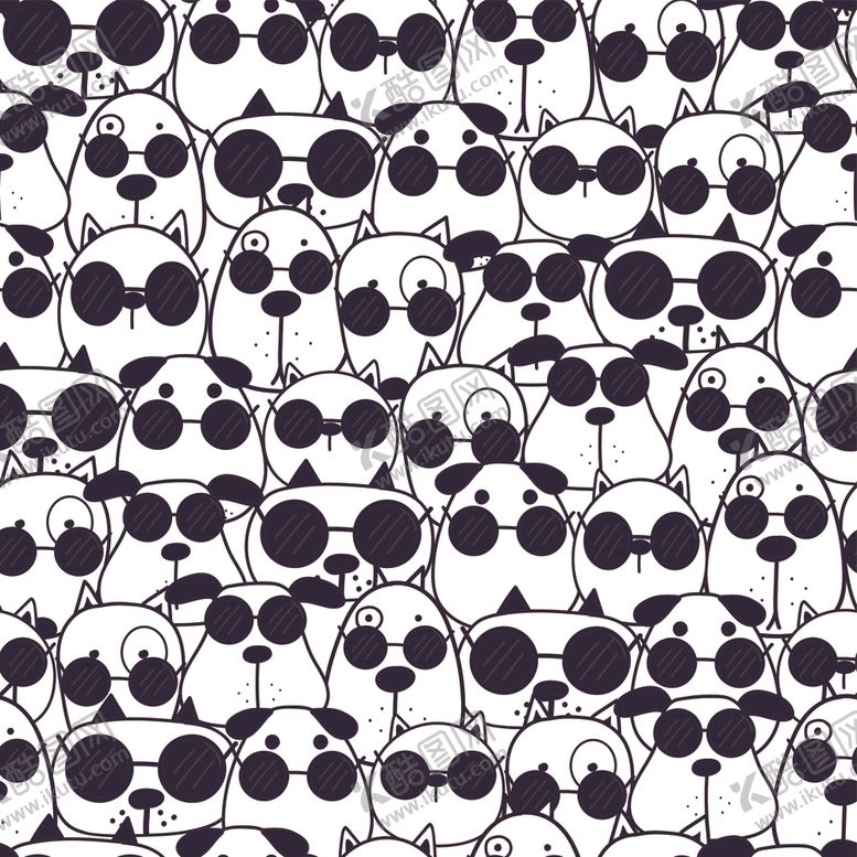 编号：15099110011817101089【酷图网】源文件下载-卡通动物底纹