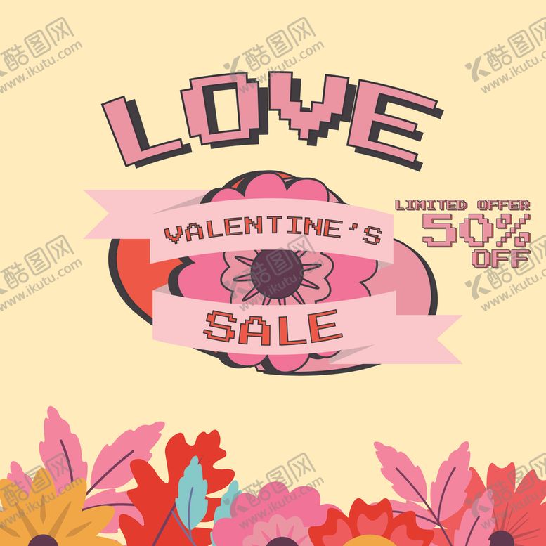 编号：99471301130604322273【酷图网】源文件下载-LOVE花朵