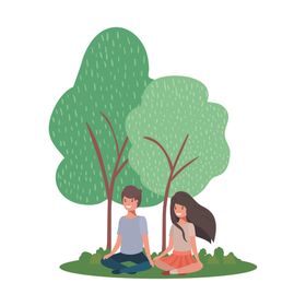 家庭成员生活插画