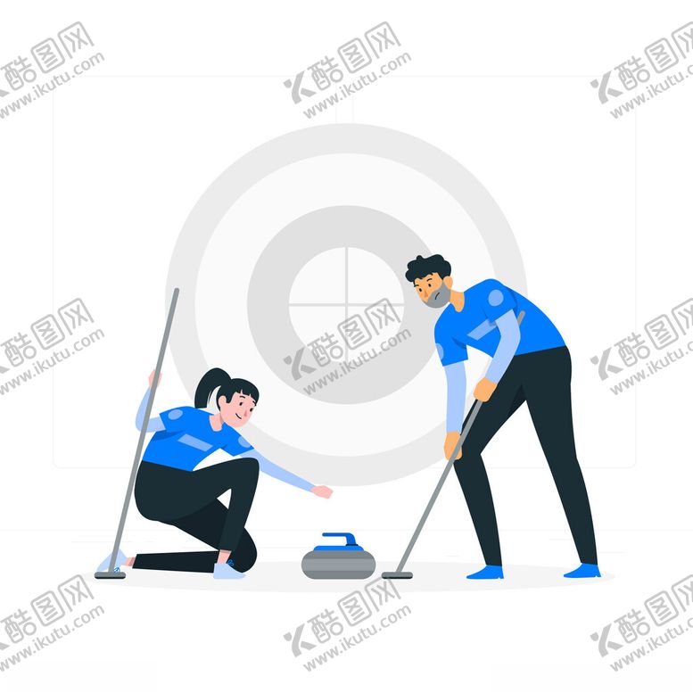 编号：51506201240226581999【酷图网】源文件下载-冰壶人物图