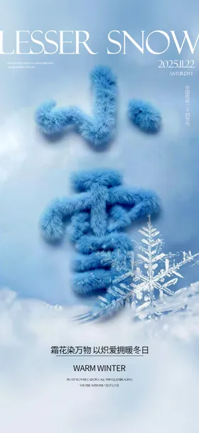 二十四节气小雪海报