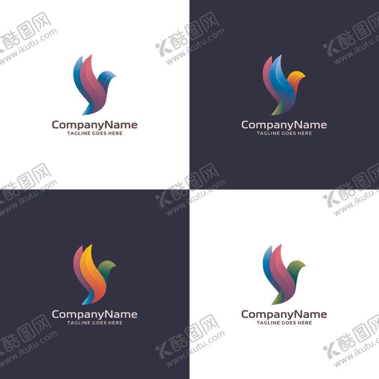 编号：80925610190333507425【酷图网】源文件下载-禽类LOGO标志