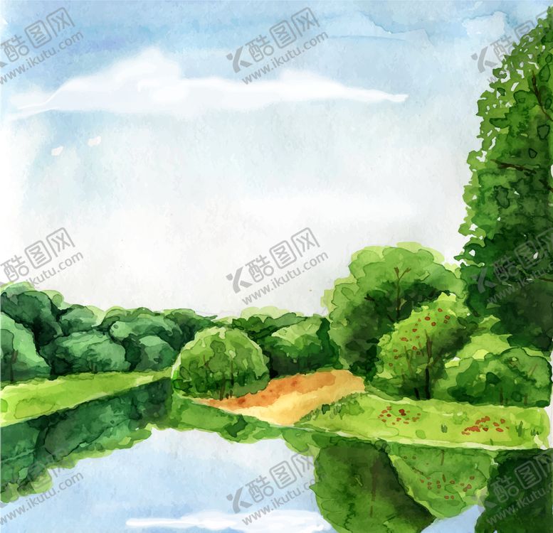 编号：63454605121432495929【酷图网】源文件下载-矢量景色自然风光手绘插画