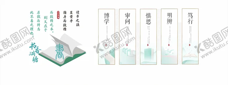 编号：86963210160050135110【酷图网】源文件下载-阅览室 书吧 图书馆文化墙展板