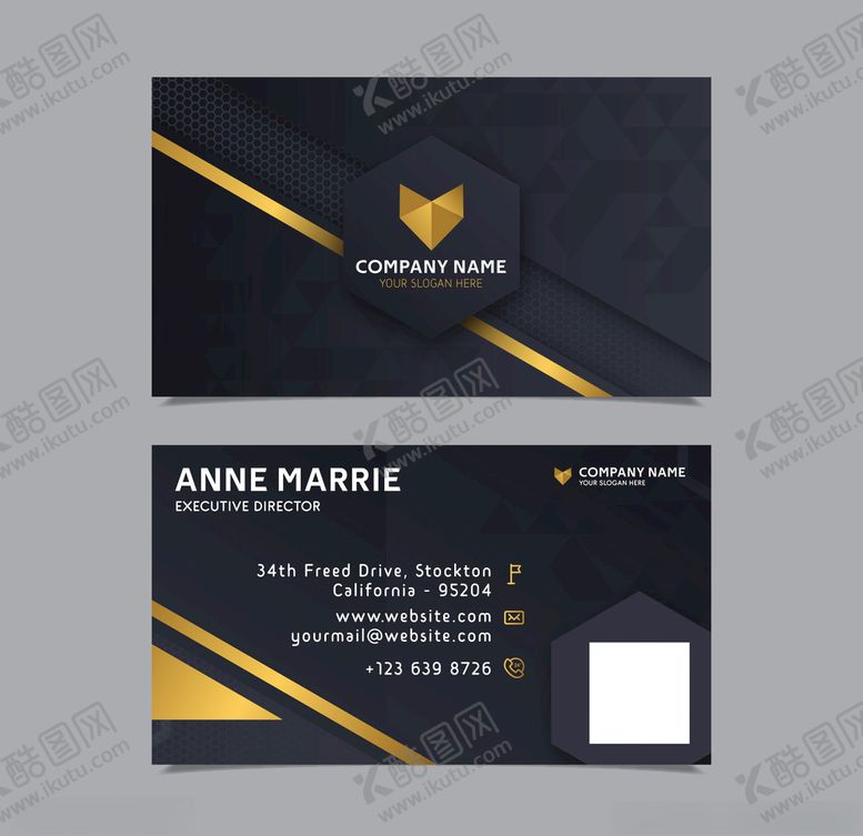 编号：11287310282305221140【酷图网】源文件下载-黑色名片