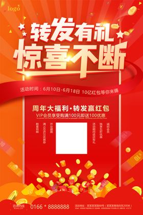 创意集赞转发微博热门话题活动征集海报