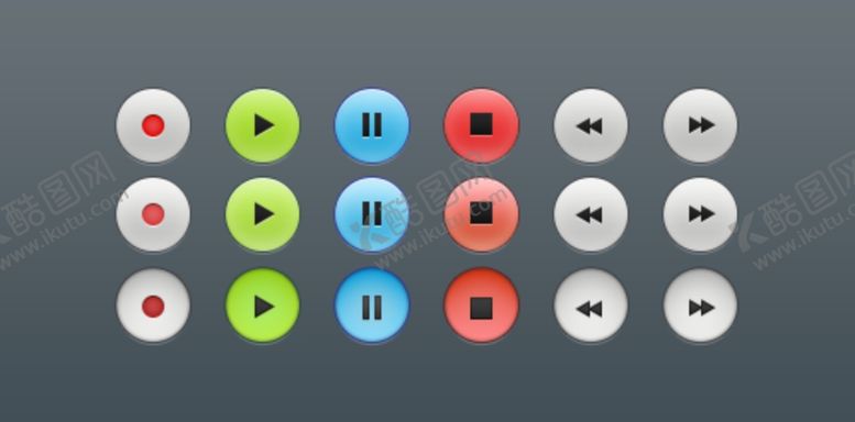 编号：95188110291337585880【酷图网】源文件下载-播放按纽素材