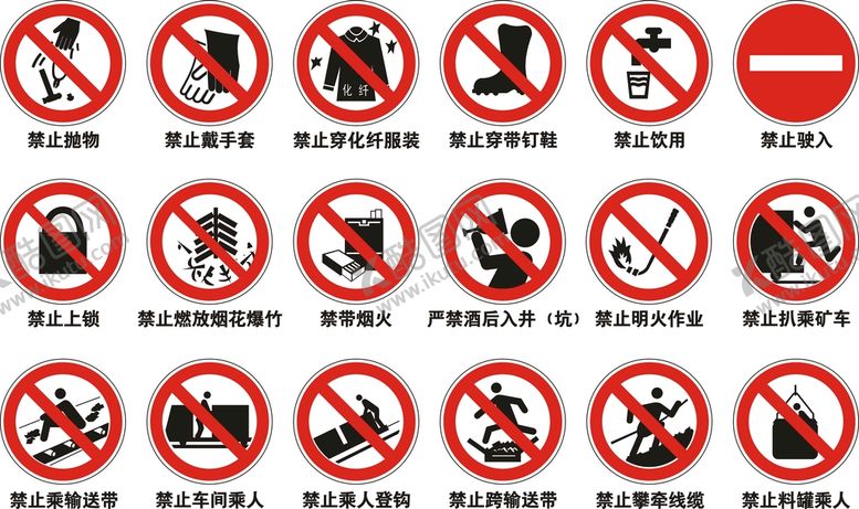 编号：79549512210236316173【酷图网】源文件下载-国家禁止标识矢量图标