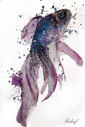 海洋鱼类水彩插画