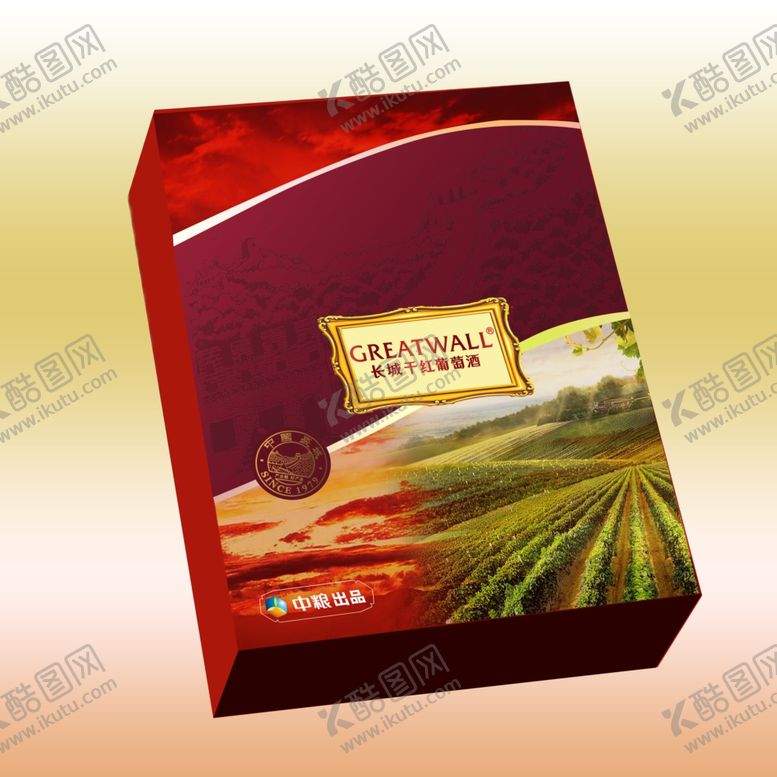 编号：99262709220055428118【酷图网】源文件下载-长城干红大方盒效果图
