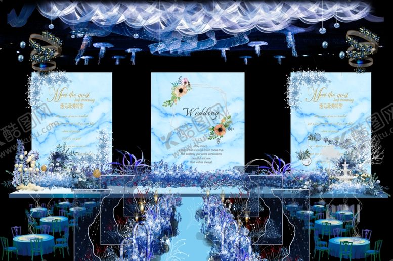 编号：94237106171857165550【酷图网】源文件下载-蓝色婚礼