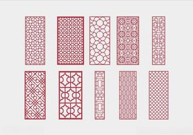 中式镂空雕花隔断