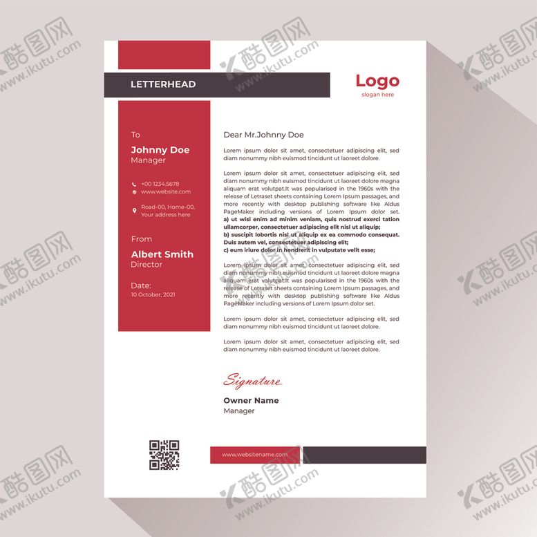 编号：24154209231910583162【酷图网】源文件下载-商务信笺模板