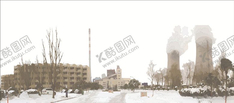 编号：31242210250504287973【酷图网】源文件下载-剪影工厂剪影城市剪影