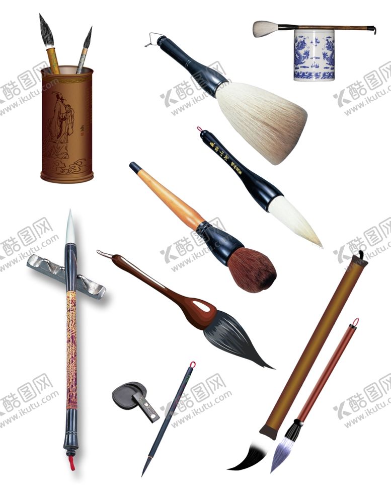 编号：47303709160309101240【酷图网】源文件下载-毛笔素材