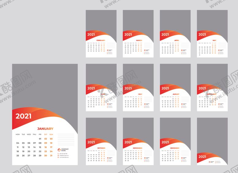 编号：59085809230927457461【酷图网】源文件下载-2021年日历