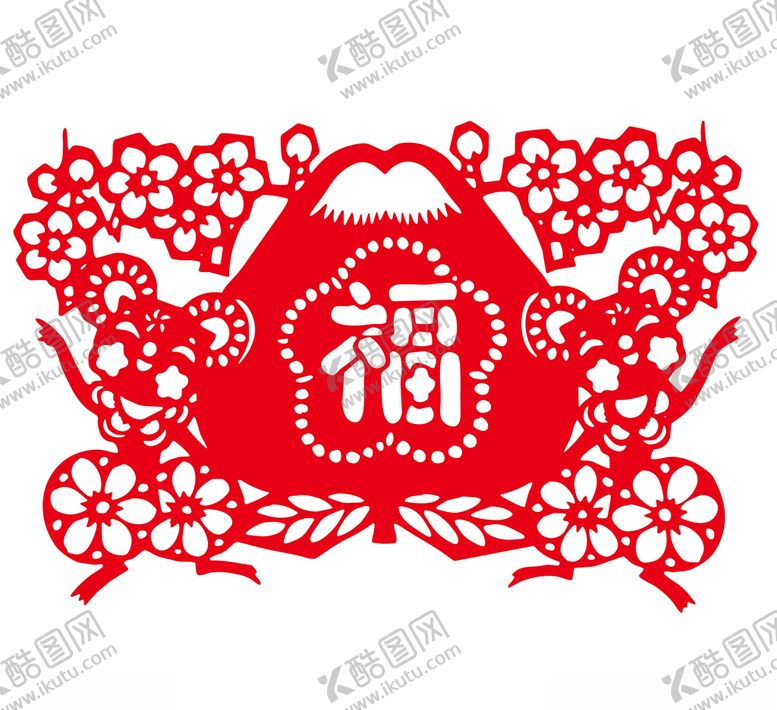 编号：82601107132218217457【酷图网】源文件下载-鼠年剪纸