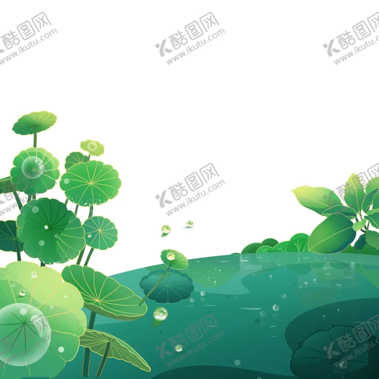 编号：92244703252113588782【酷图网】源文件下载-绿色插画植物装饰