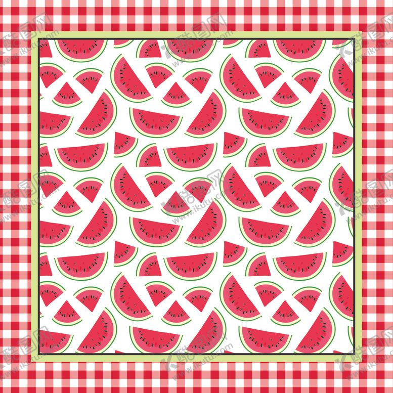 编号：95305010060059042242【酷图网】源文件下载-方巾西瓜