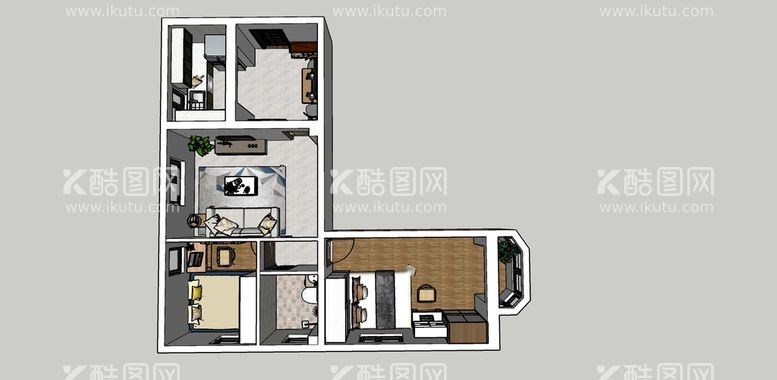 编号：87165310080835390685【酷图网】源文件下载-室内装修模型