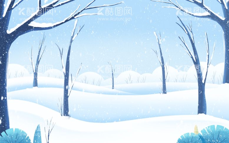 编号：60434311300754323689【酷图网】源文件下载-冬天下雪雪地背景