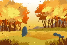 矢量秋天背景色风地形壁纸四季