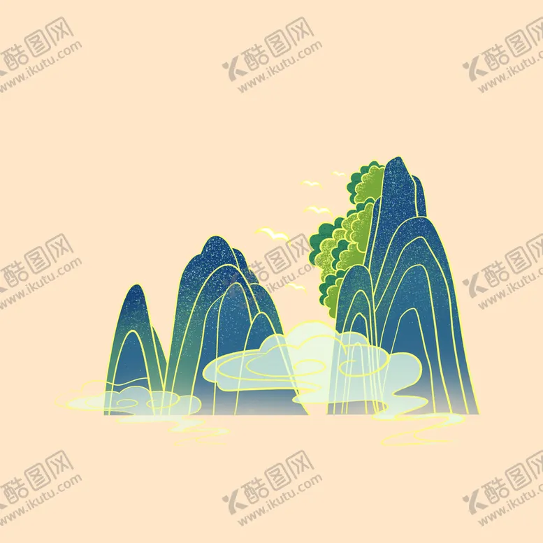编号：19608210021439043491【酷图网】源文件下载-国潮海报元素