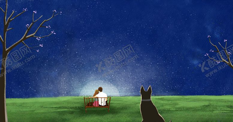 编号：53165605051057313249【酷图网】源文件下载-唯美卡通情侣插画
