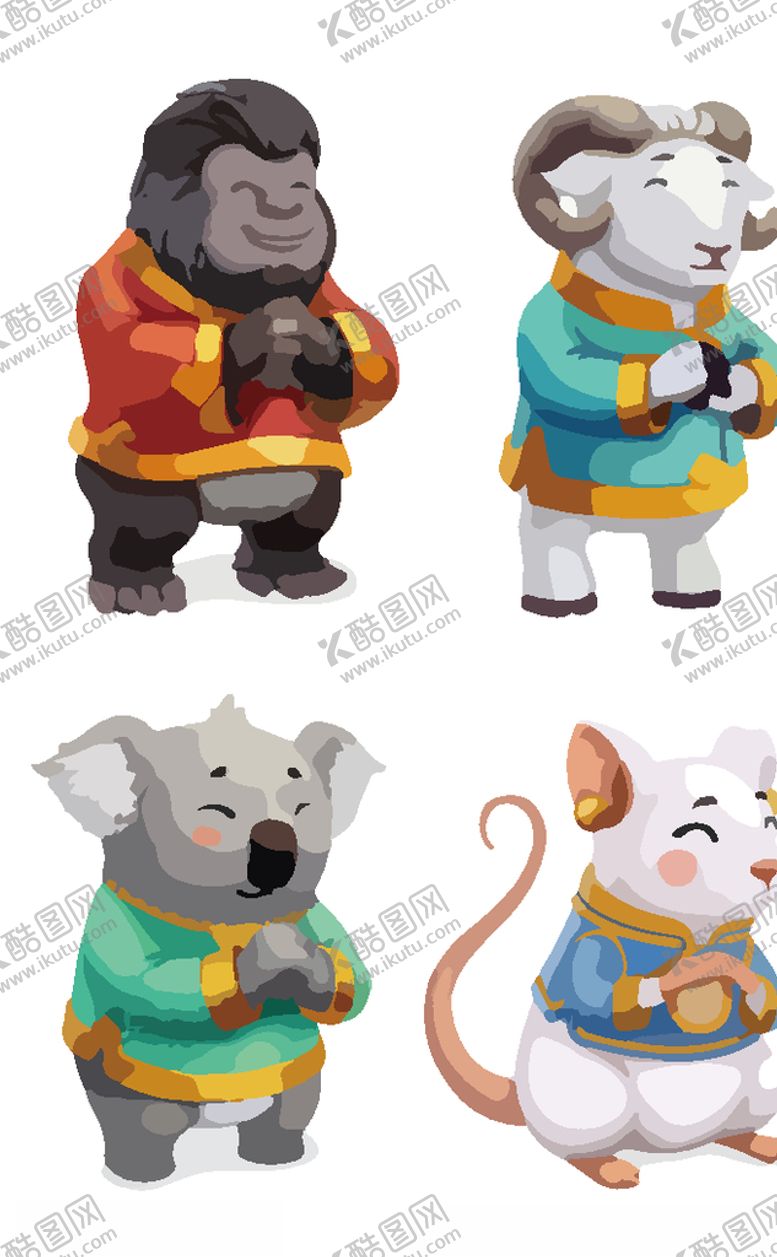 编号：56830909162143257433【酷图网】源文件下载-动物卡通矢量